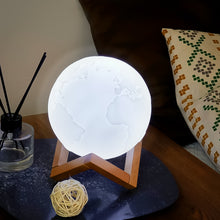 3d Moon Night Lamp With Stand (Color Box  Yellow  White Light  1 Pc)