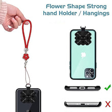 Flower Shape Metal Alloy Pendant Nylon Braided Leather Hand Strap Lanyard Phone (1 Pc  Multicolor)