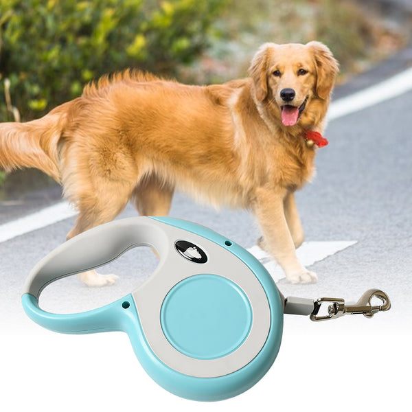 Retractable Dog Leash – 16.5 Ft Tangle-free Nylon Tape with Anti-slip Handle & One-button Lock for Small & Medium Dogs/Cats