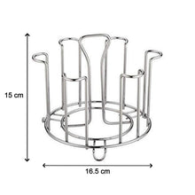 Stainless Steel Round Glass Stand, Ideal for Holding Glassware, Perfect for Kitchens, Offices, and Households