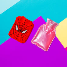 6508 Spiderman Small Hot Water Bag With Cover For Pain Relief Neck Shoulder Pain And Hand Feet Warmer Menstrual Cramps.