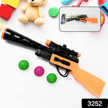 Manual 3-Ball Shooting Gun Toy – Ping Pong Ball Shooter for Kids, High-Quality Plastic Gun for Boys