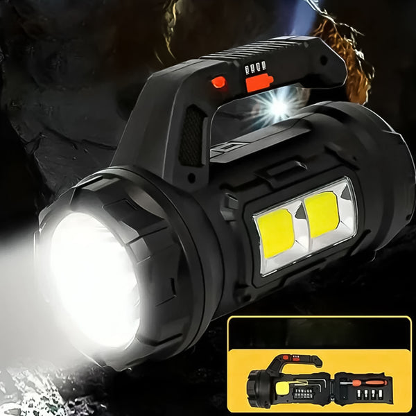 Multi-Functional SOS Light with Tool Box – 18W Torchlight for Emergency Use