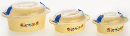 Hot 'N' Fresh Insulated Plastic Casserole Gift Set - 3 Pieces, Ideal for Keeping Food Warm and Serving