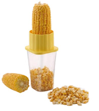 Multi-Use Plastic Corn Stripper – Cob Remover with Bowl for Easy Kernels Extraction