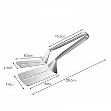 Multifunction Cooking & Serving Turner – Stainless Steel Frying Tong, Steak Clip, BBQ Kitchen Clamp