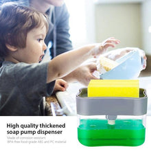 Liquid Soap Dispenser with Sponge Holder– Countertop Storage