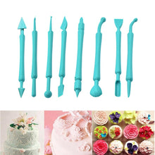 Fondant Cake Decor Flower Sugar Craft Tools – 8-Piece Clay Mould Set