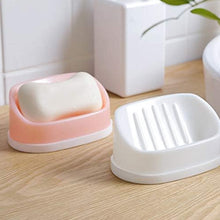 PP Soap Container Box - Double Drain Soap Dish for Bathroom, Kitchen, Outdoor & Camping (1 Pc)