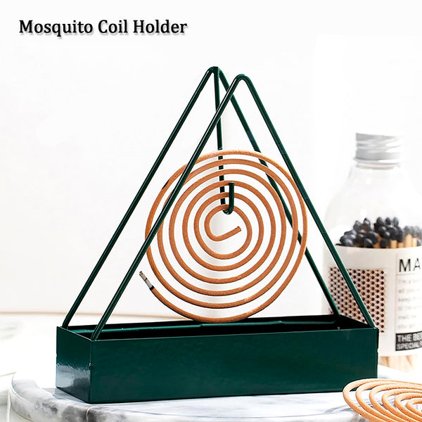 Mosquito Coil Holder – Triangular Iron Frame, Hanging Incense Holder for Outdoor Repellent