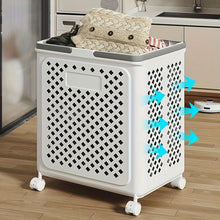 Large Foldable Laundry Basket With Wheels Wukusy