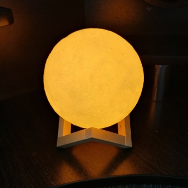 3D Power Moon Lamp – Touch Control with Adjustable Brightness