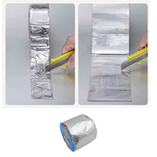 9584 Self-adhesive Insulation Resistant High Temperature Heat Reflective Aluminum Foil Duct Tape Roll (1 Pc 1802 Gm)