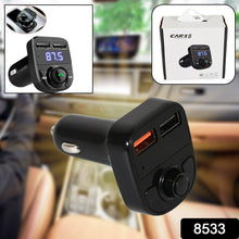 Car-X8 Bluetooth FM Transmitter & Hands-Free Call Receiver with Dual USB Quick Charge Ports