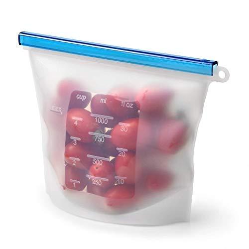 Reusable Silicone Airtight Leakproof Food Storage Bag - 1 Ltr