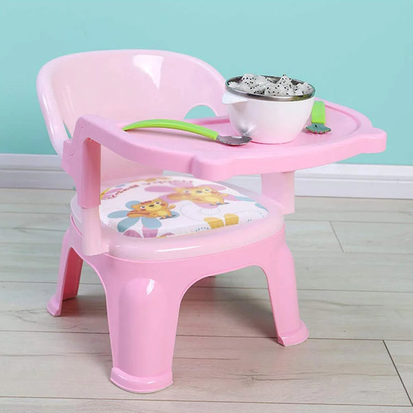 Baby Chair with Tray – Strong and Durable Plastic Chair for Kids, Portable High Chair, and School Study Chair