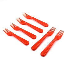 5968 Plastic Fork Spoon Fork Spoon Set Fruit Fork Spoon Set  Baby Fork Spoonvegetable Fork Spoon Plastic Salad Spoon Dessert Spoon (6pc Set)