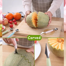 Multifunctional Stainless Steel Fruit & Vegetable Carving Knife Set – Peeler, Corer, Spherical Dig Ball Scoop & Garnishing Tools (1 Set)