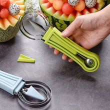 4-in-1 Stainless Steel Melon Baller & Fruit Scooper - Double-Sided Seed Remover & Dessert Spoon