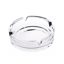 Glass Crystal Ashtray – Round Tabletop Design for Cigars and Cigarettes, Ideal for Home, Office, and Indoor/Outdoor Decor.