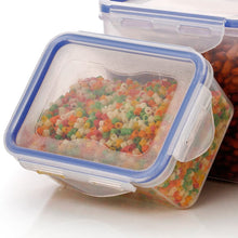 5827 Rectangle Abs Airtight Food Storage Containers With Leak Proof Locking Lid Storage Container Set Of 3 Pc (Approx Capacity 500ml1000ml1500ml Transparent)