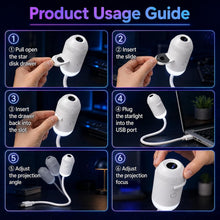 Moon Projection Night Lamp | USB Moon Projector with Flexible Neck & Adjustable Focus