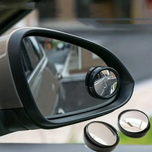 6205 360degree Blind Spot Round Wide Angle Adjustable Convex Rear View Mirror - Pack Of 2