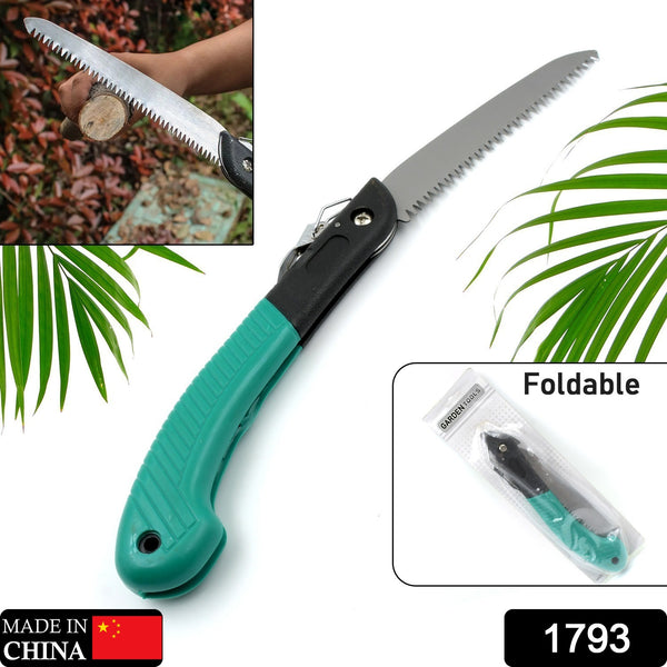 Folding Handsaw Pruning Saw – For Tree Trimming, Camping, Gardening, Hunting, Cuts Wood, PVC, Bone (1 Pc)