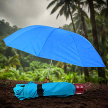 3-fold Sun Rain Protective Solid Foldable Umbrella (1 Pc Mix Color)