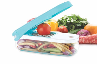 7 In 1 Plastic Vegetable Dicer Blue