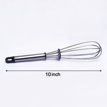 Stainless Steel Wire Whisk – 10 Inch Balloon Whisk, Egg Frother & Milk Beater