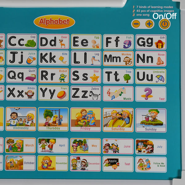 2-in-1 Learning Board – Educational Musical Pad for Kids with Alphabet Learning and Drawing Features, Includes Doodle Pen.