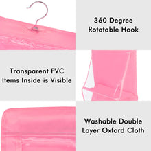 6 Pockets Hanging Purse Handbag Organizer Clear Hanging Shelf Bag (1 Pc)