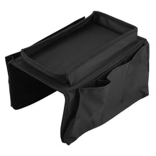 Sofa Armrest Hanging Storage Bag – Organizer for Magazines, iPad, and Books (Black) Wukusy