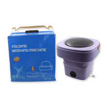 Foldable Mini Washing Machine - Portable Washer with Drain Basket for Laundry, Travel, Camping, and Baby Clothes