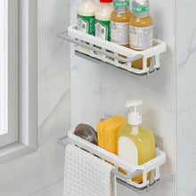 Multipurpose Hanging Drain Rack – Retractable Sponge Storage with Adhesive Hook for Kitchen & Bathroom