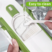 Adjustable hand press vegetable chopper - multifunctional and time-saving kitchen tool.