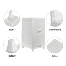 Multipurpose Storage Cabinet – Foldable Plastic Drawer Unit, 2 Layers for Kitchen, Bathroom, Bedroom