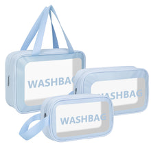 3-in-1 Waterproof Transparent Travel Toiletry Bag Set Wukusy