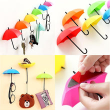 Multipurpose Umbrella Key Hat Holder Wall Hook (Multicolor)