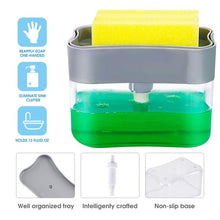 Liquid Soap Dispenser with Sponge Holder– Countertop Storage