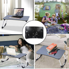 Foldable Laptop Table – Portable Bed Desk Tray with Coffee Cup Slot for Breakfast, Reading & Movie Watching