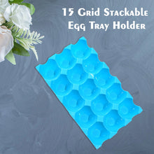 15-Cavity Plastic Egg Tray Set - Holds 60 Eggs (4-Piece Pack)