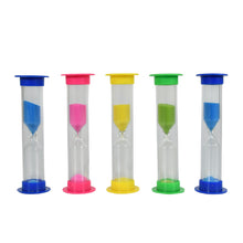 8756 Sand Timer Plastic Hourglass Sand Glass Toy Sand Clock For Kitchen Office School And Brushing Teeth For Bathroom Timer Clock Children Hourglass Sand Glass Toothbrush Household Sand Clock (3 Min Approx  5 Pc)