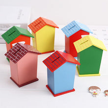 Cute Cartoon House-Shaped Wooden Piggy Bank – Lovely Money Bank for Kids