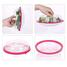 5892 Air-tight Microwave Oven Dish Cover Microwave Splatter Cover Food Cover Microwave Food Plate Kitchen Plate Dish Lid Dishwasher Safe