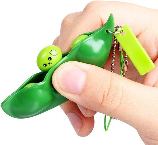 Squeeze Bean Toy Keychain