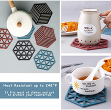 PVC Cup Mat & Tea Coaster - Non-Slip High-Temperature Insulation Pad