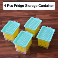 4-Piece Fridge Storage Containers with Handle – Plastic Kitchen Organizer for Food Storage