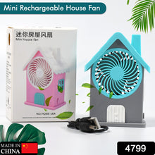 4799 Mini House Fan House Design Rechargeable Portable Personal Desk Fan For Home  Office  Kids Use (Battery Not Include)